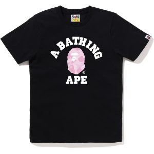 PASTEL COLOR CAMO COLLEGE TEE LADIES